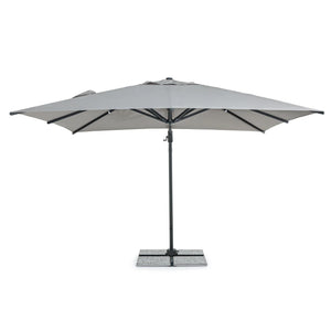 Chapéu de sol excêntrico Ines 3x3m, cinza claro