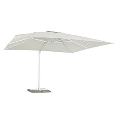 Guarda-sol excêntrico Eden 4x4, branco-natural