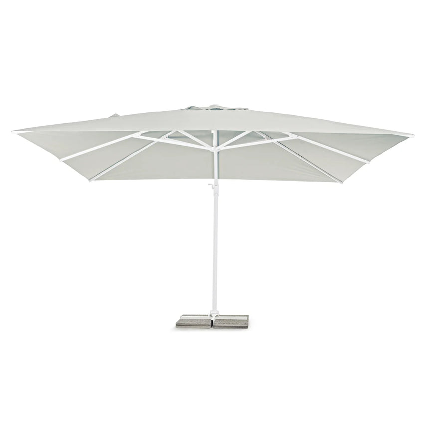 Guarda-sol excêntrico Eden 4x4, branco-natural