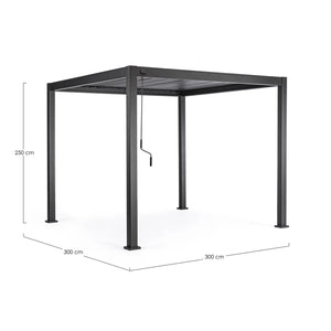 Pérgola Ocean 3x3, antracita