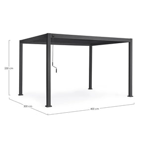 Pérgola Ocean 3x4, antracita