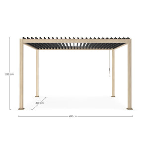 Pérgola Ocean 3x4, natural-antracita