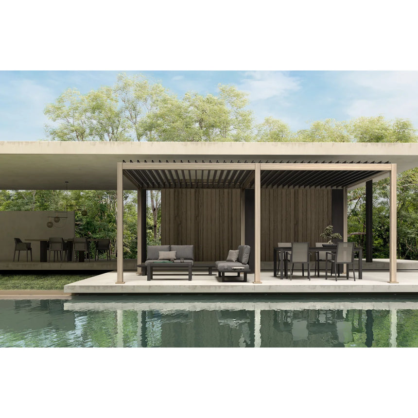 Pérgola Ocean 3.6x6, natural-antracita