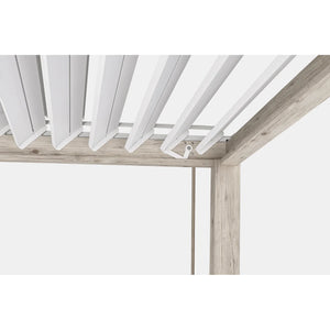 Pérgola Ocean 3.6x3.6, rustic-blanco
