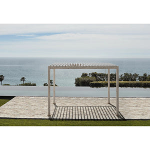 Pérgola Ocean 3.6x3.6, rustic-blanco