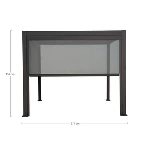 Toldo enrollable para pérgola Ocean Marea lado 4m, antracita