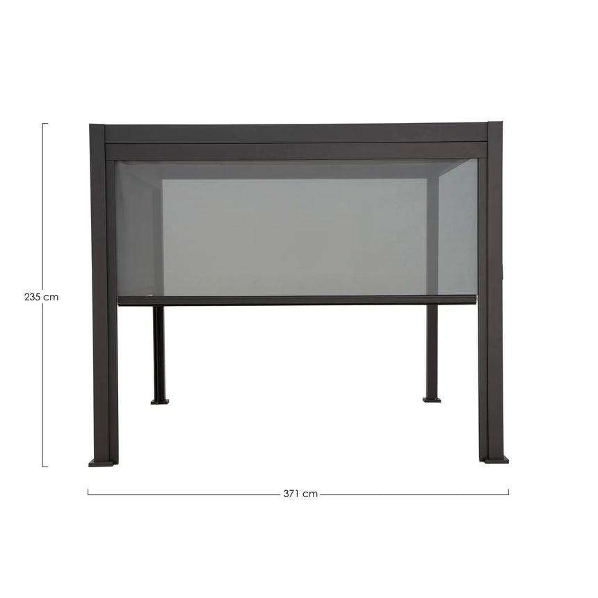 Toldo enrollable para pérgola Ocean Marea lado 4m, antracita