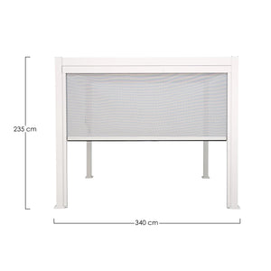 Toldo enrollable pérgola Ocean lado 3.6m, blanco