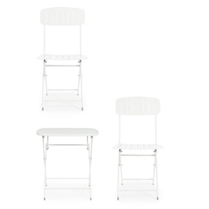 Conjunto Yvonne mesa + 2 cadeiras, branco