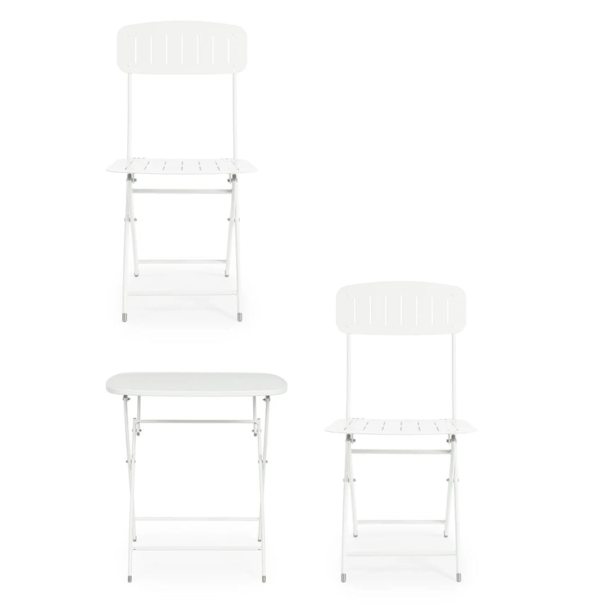 Conjunto Yvonne mesa + 2 cadeiras, branco