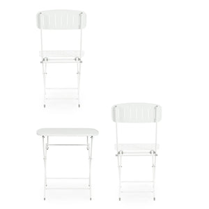 Conjunto Yvonne mesa + 2 cadeiras, branco