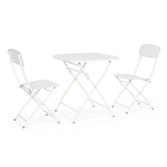 Conjunto Yvonne mesa + 2 cadeiras, branco