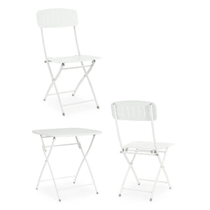 Conjunto Yvonne mesa + 2 cadeiras, branco