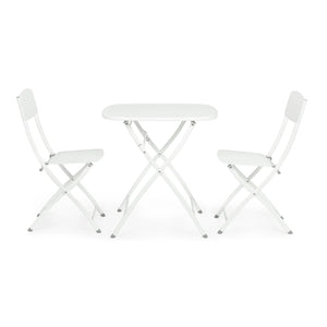 Conjunto Yvonne mesa + 2 cadeiras, branco