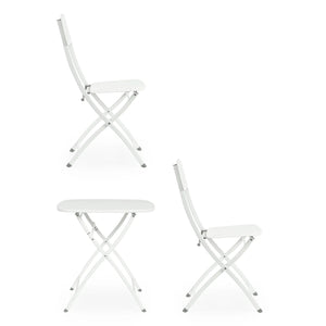 Conjunto Yvonne mesa + 2 cadeiras, branco