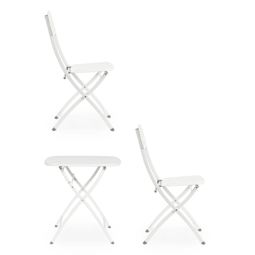 Conjunto Yvonne mesa + 2 cadeiras, branco