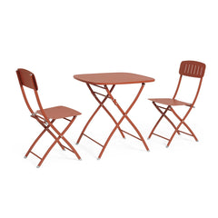 Conjunto Yvonne mesa + 2 cadeiras, terracota