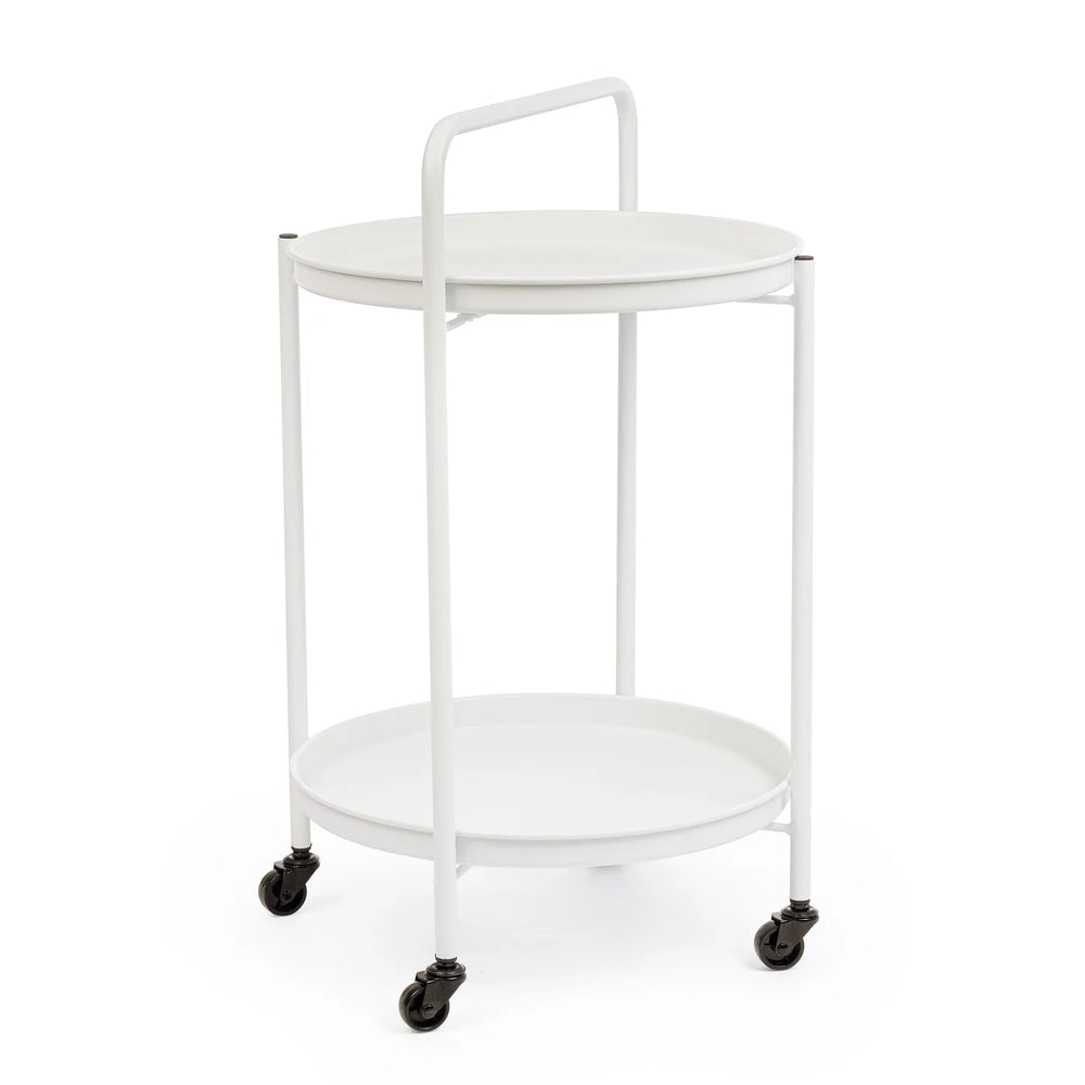 Carrinho com tabuleiro Austin Twin D44.5, branco