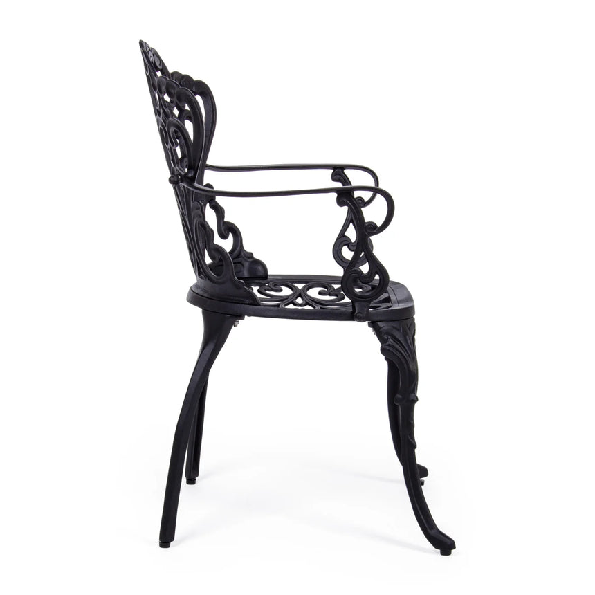 Silla con reposabrazos Victoria, antracita