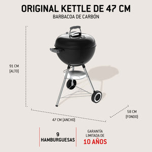 Barbacoa de carbón Weber Bar-B Kettle Ø 47 cm Black