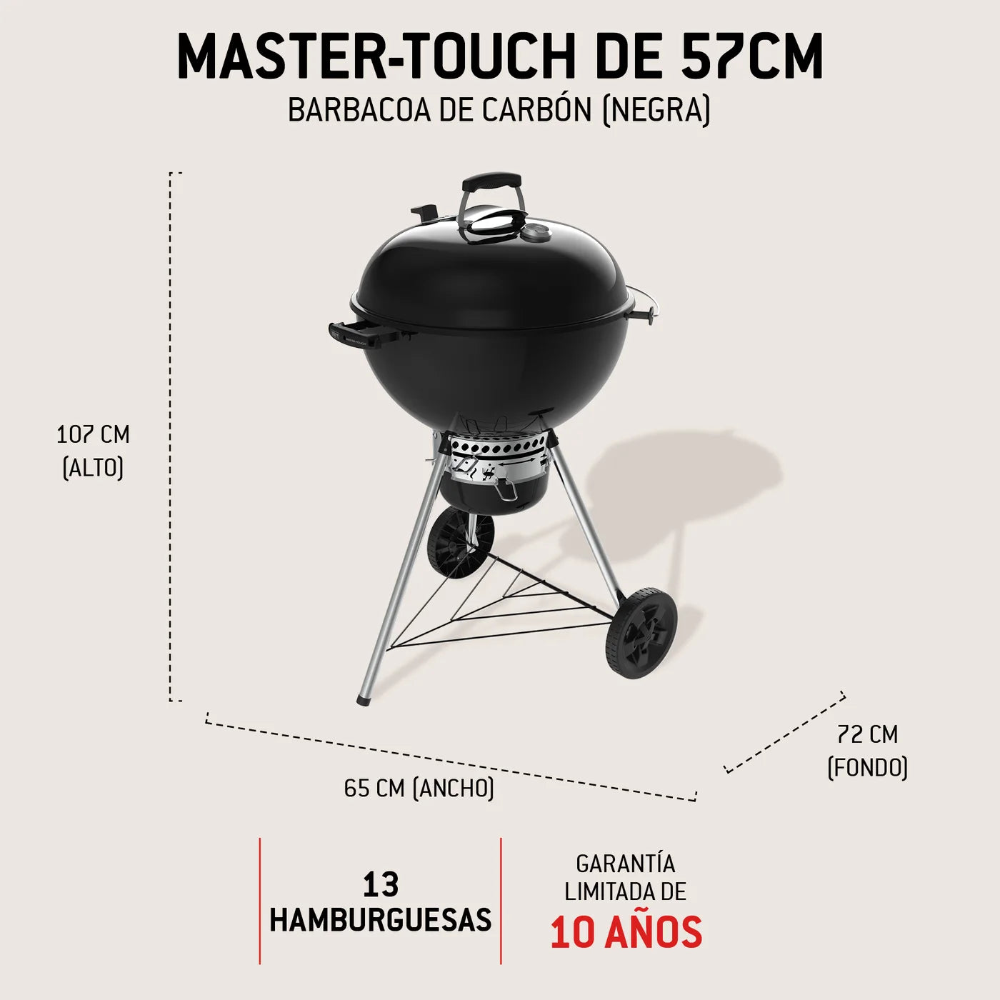 Barbecue a Carvão Weber Master-Touch GBS E-5755 Ø 57 cm Burnt Orange - Edição Limitada