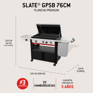 Placa a gás Weber Slate GPSB 76 cm Premium