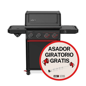 Grelhador a gás Weber Spirit EPX-435R Stealth + Espetada rotativa