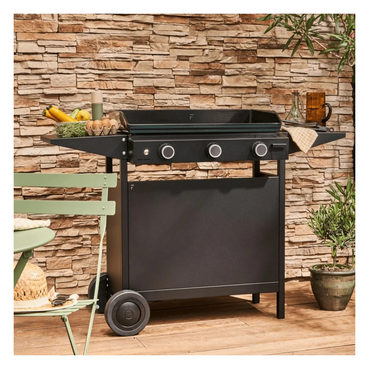 Plancha de gas Forge Adour Origin 75 Acero Negro V25