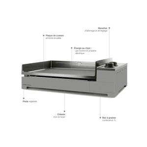 Plancha de gas Forge Adour Premium 60 inox