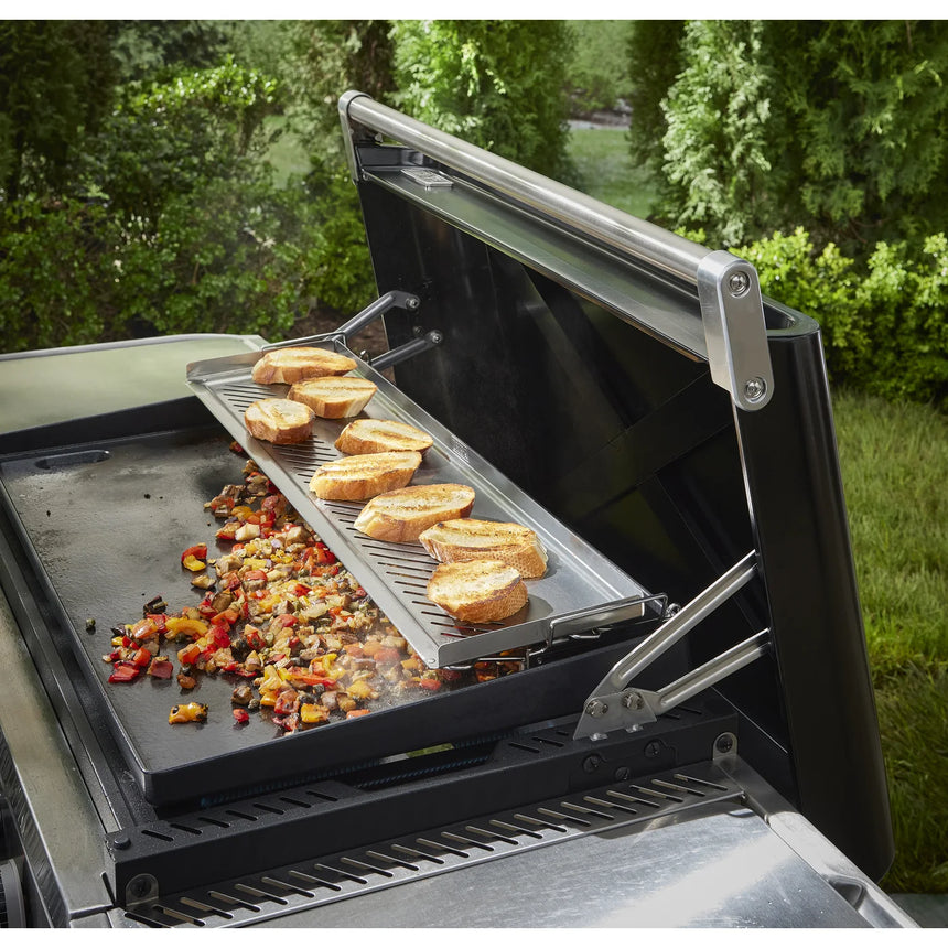 Soporte para calentar de 2 niveles para plancha Weber 76 cm