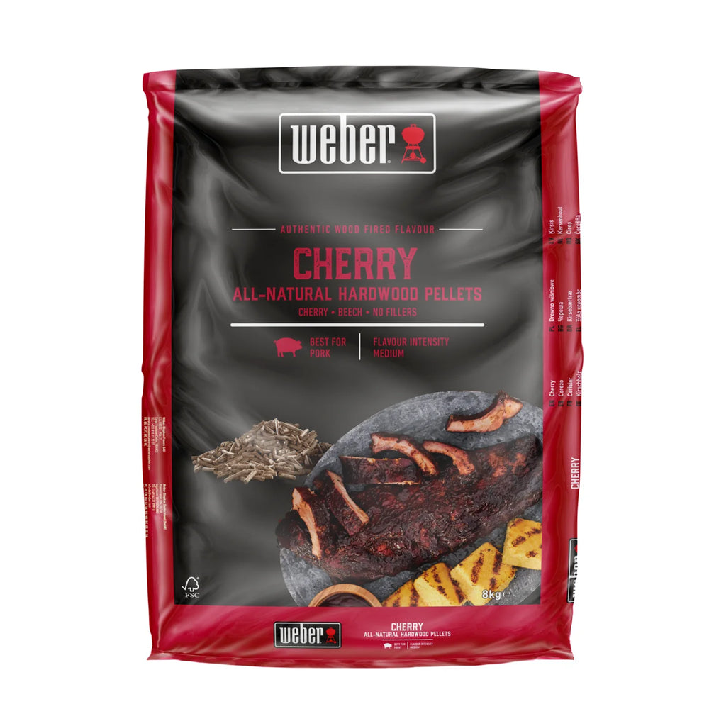 Pellets de madeira naturais Weber - Cerejeira, 8 kg
