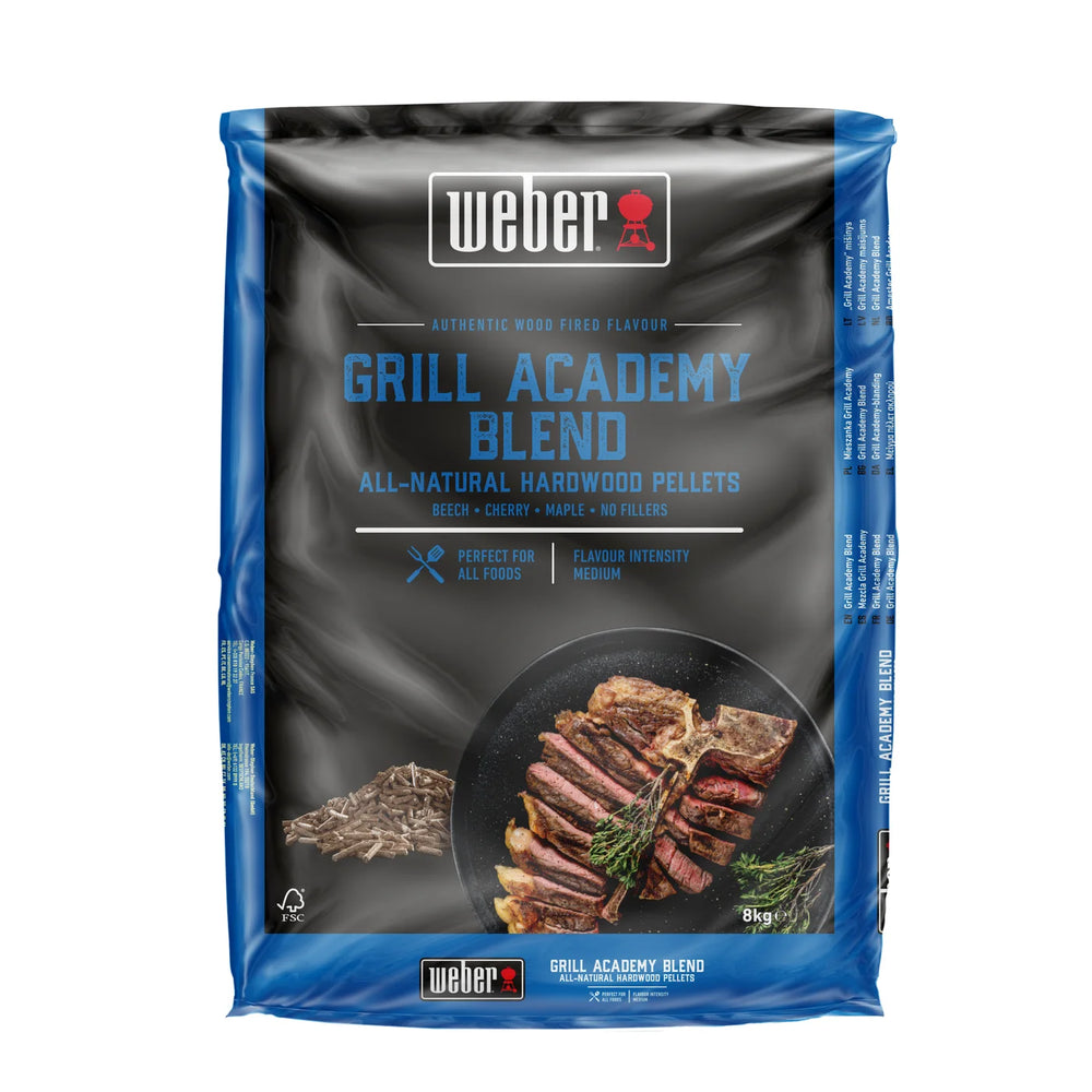 Pellets de madeira natural Weber - Mistura Grill Academy, 8 kg