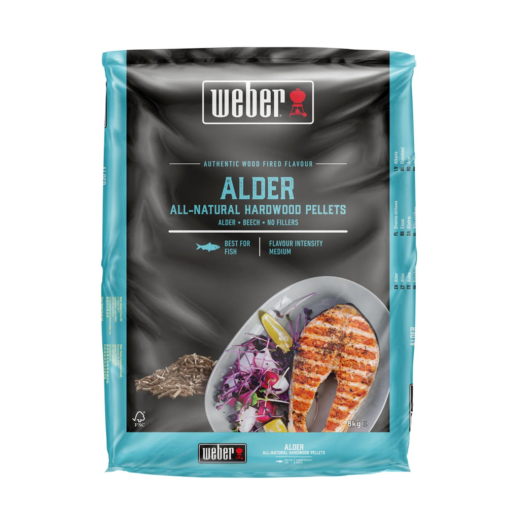 Pellets de madera naturales Weber - Aliso, 8 kg