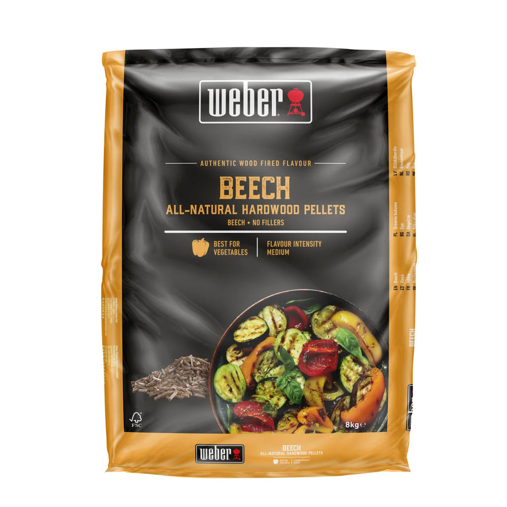 Pellets de madeira naturais Weber - Faia, 8 kg