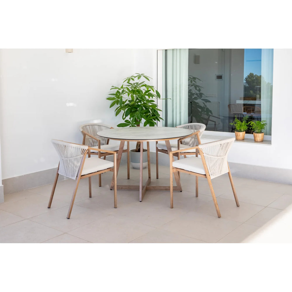 Silla de exterior Masai, imitación madera