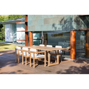 Mesa de exterior Córcega 240x102xh75 cm imitación madera