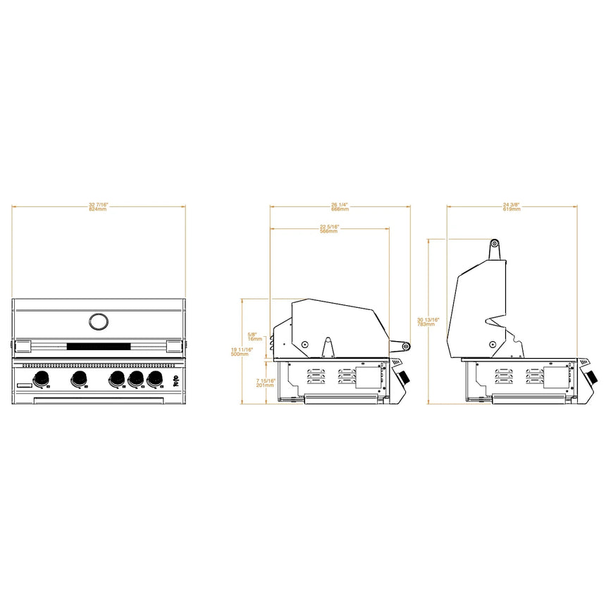 Barbacoa de gas encastrable Brabura Fusion Lite 400