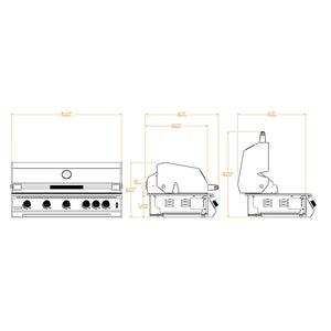 Barbacoa de gas encastrable Brabura Fusion 500 RS