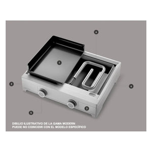 Plancha de gas Forge Adour Modern G45 Acero Esmaltado