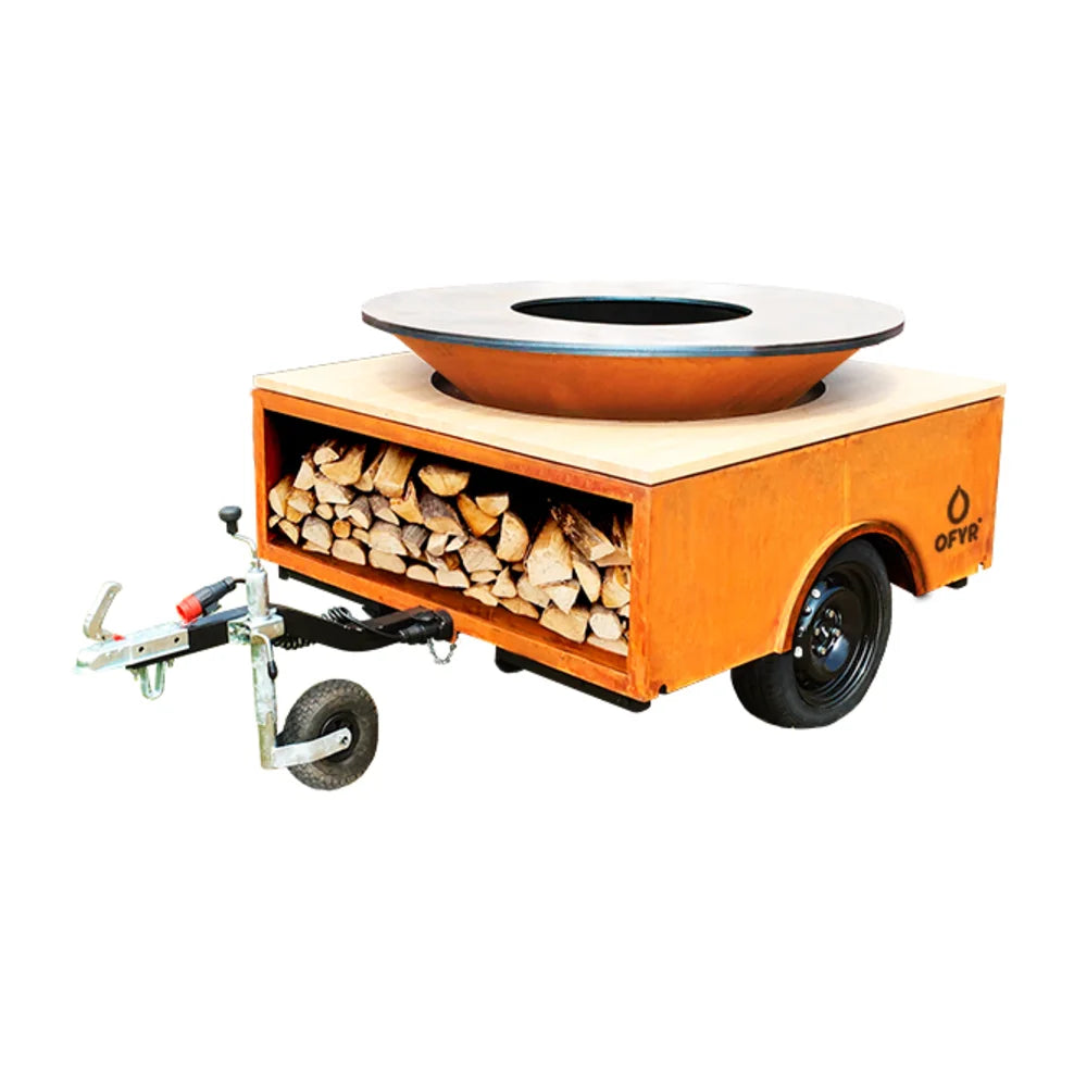 Barbacoa de leña OFYR Trailer Corten