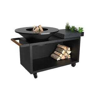 Barbacoa de leña OFYR Island Black 100 PRO Ceramic Dark Grey