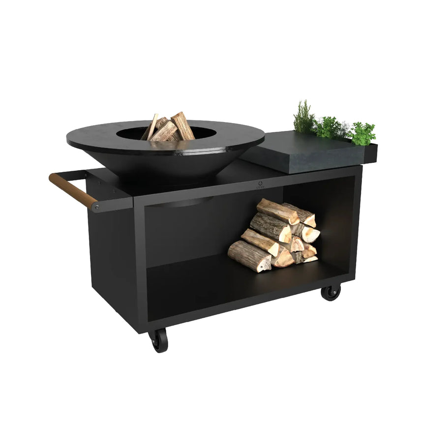 Barbacoa de leña OFYR Island Black 100 PRO Ceramic Dark Grey
