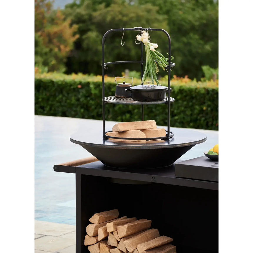 Barbacoa de leña OFYR Island Black 100 PRO Ceramic Dark Grey