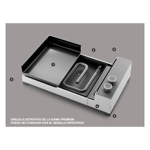 Plancha Forge Adour Premium Gas G45 Acero Esmaltado Blanco