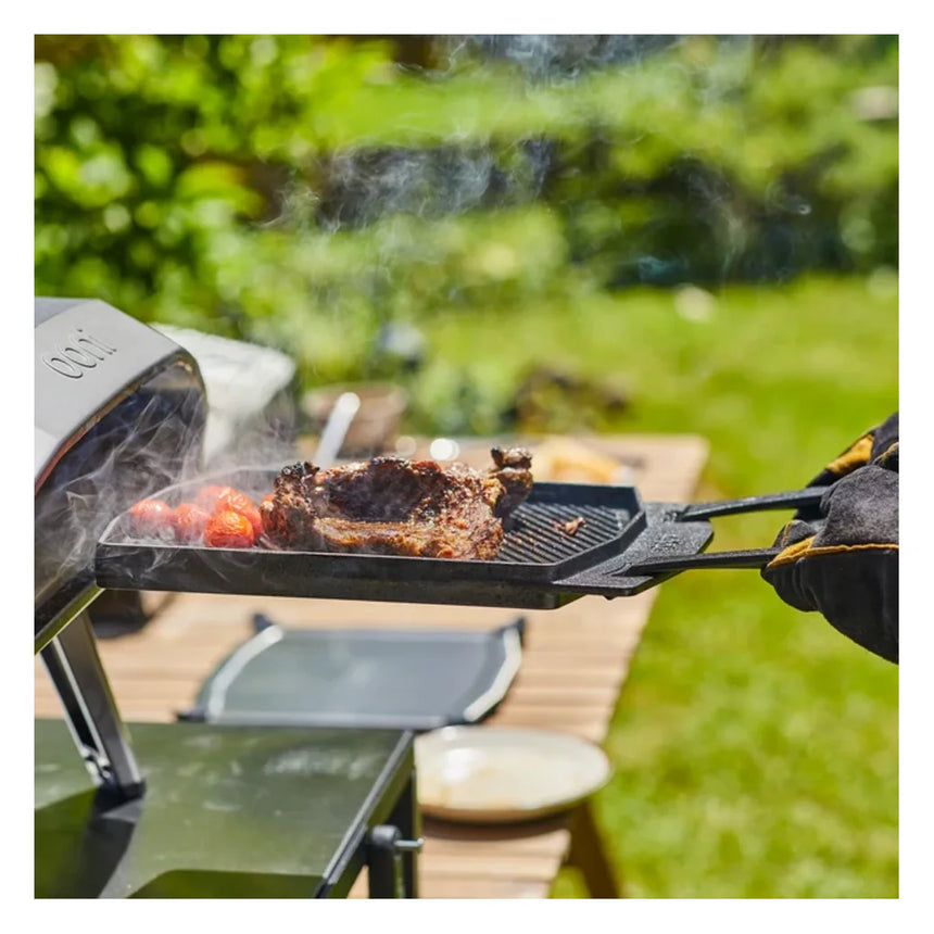 Plancha reversible de hierro fundido Ooni Dual-Sided Grizzler Plate