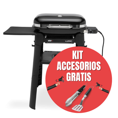 Weber Lumin 1000 Compact Black Electric Barbecue with Stand