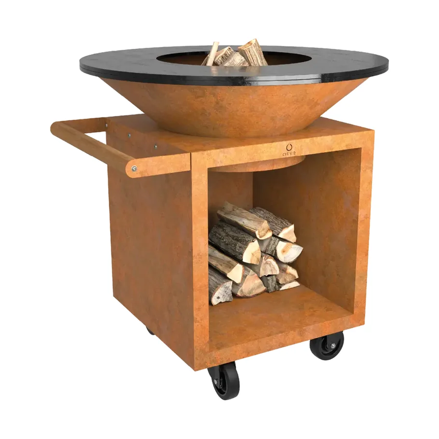 Barbacoa de leña OFYR Classic Storage Corten 100 PRO