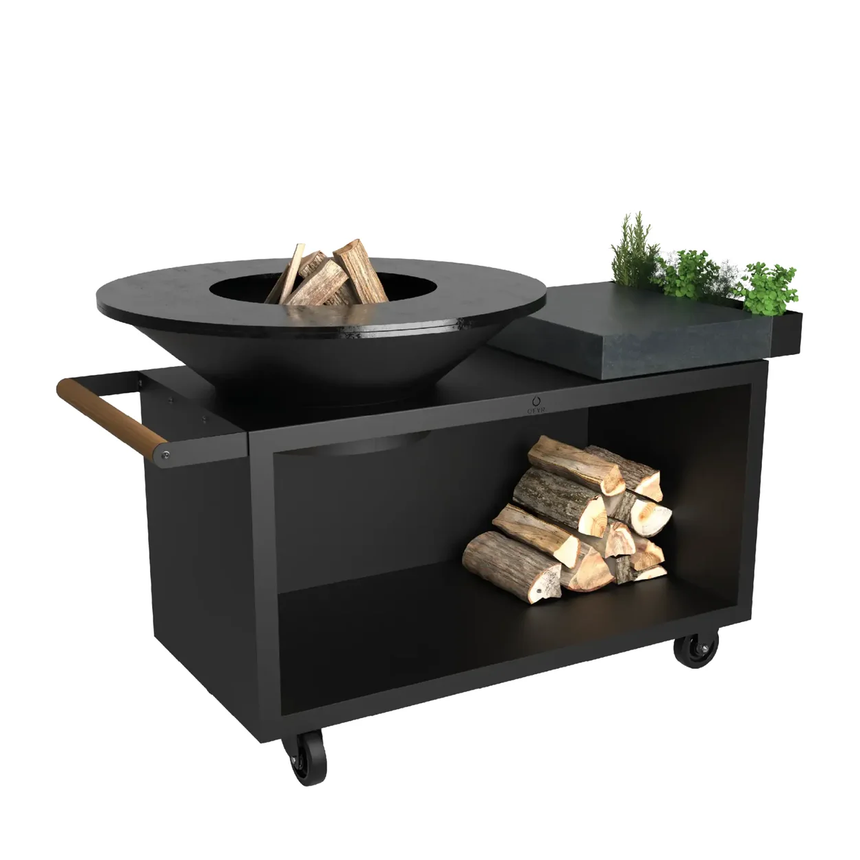 Barbecue a lenha OFYR Island Black 100 PRO Ceramic Dark Grey