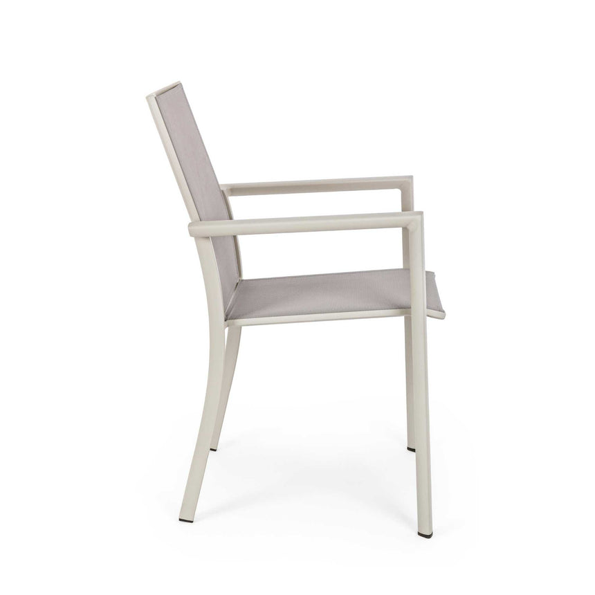 Silla de exterior Bizzotto con brazos Konnor rastin