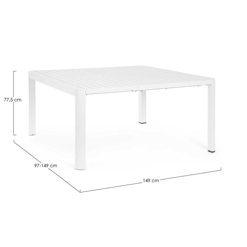 Mesa extensible Kiplin 149X97/149, blanco